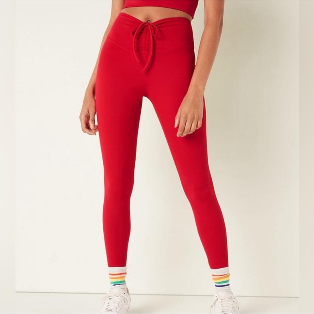 Victoria Secret Vibrant Red High-Waisted Leggings